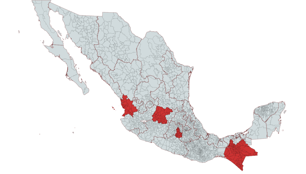 mapa de la republica mexicana